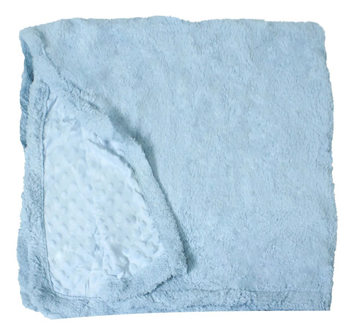 Cobija Para Bebe Calientita Frazada Suave Cobertor Infantil Felpa Azul Claro