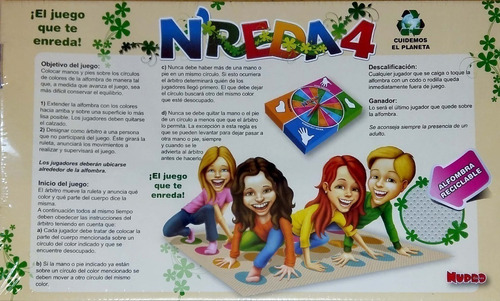 N Reda4 Alfombra + Dados Enreda 4 Juego Familiar Equilibrio