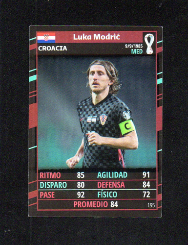 Mundial Qatar 2022. Figurita Card N° 195 Modric. Mira!!!!