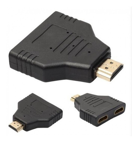 Splitter Adap Hdmi 1 Entrada P/ 2 Saidas Femea Ouro