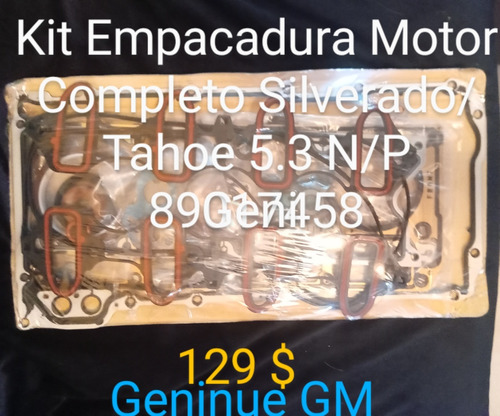 Kit Empacaduras Motor  Silverado/tahoe 5.3 Geninue Gm