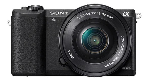  Sony Kit Alpha 5100 + lente 16-50mm OSS ILCE-5100L mirrorless cor  preto