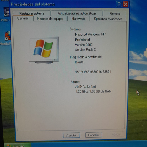 Pc Athlon 1.25ghz, Mother Asus A7v266-mx, 2gb Ram, Hd 40gb (Usado)