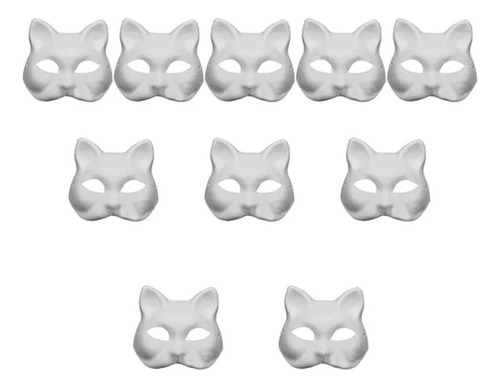 1 Máscara De Gato, Máscara En Blanco Con Máscara De Gato