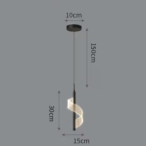 Luces Colgantes Led Candelabro Comedor 3 Colores Negro Claro