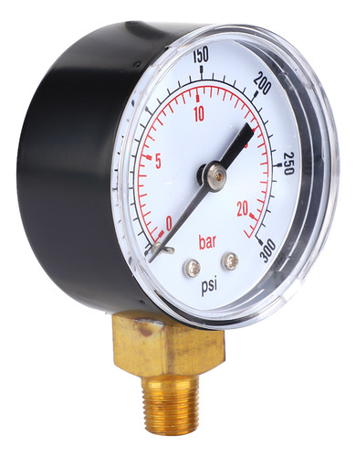 Manómetro De 0 A 300 Psi, 0-20 Bar, Esfera De 50 Mm, 1/8 Bsp