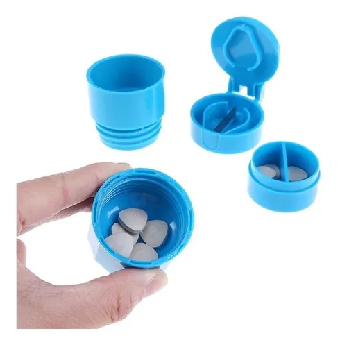 Dividir Partir Triturar Pastillas Tabletas 4 En 1 Azul Todo