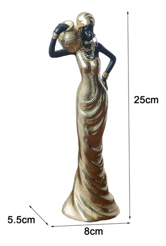 Escultura Africana Tribal Senhora Estátua Mesa Estilo A