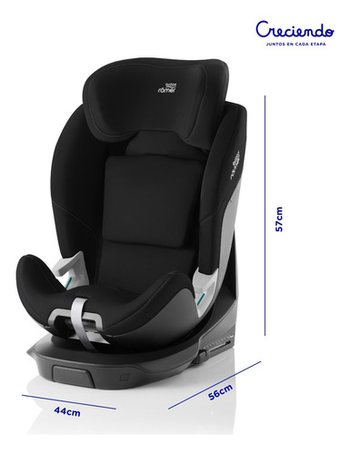 Butaca Auto Bebé Britax Romer Swivel Rotación 360 Con Isofix Color Space black