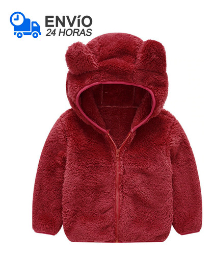 Jaqueta Infantil Menina Urso Inverno Fleece Plush Inverno