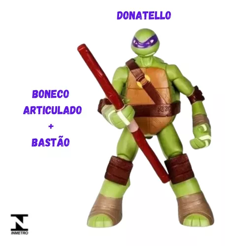 Boneco Tartarugas Ninja Donatelo 55 Cm Mimo Com Bastão