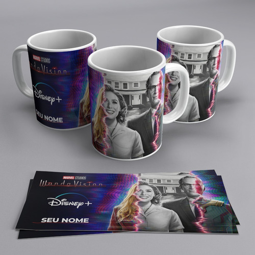 Imagem 3 de 3 de Caneca Personalizada Série Wandavision Com O Seu Nome 325ml