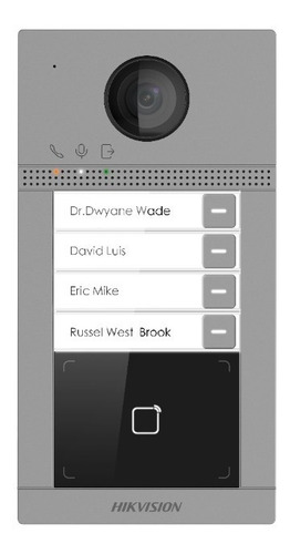 Intercomunicador Vídeo Portero 4 Departamentos Hikvision 