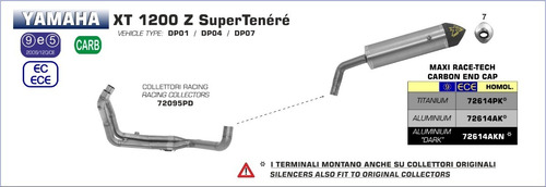 Imagen 2 de 6 de Escape Arrow Tit 72614pk Moto Yamaha Super Tenere Xt 1200 Z