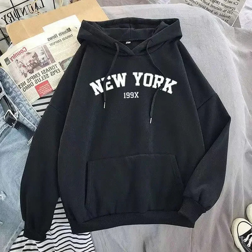 Sudadera Con Capucha De Mujer De Manga Larga Con Estampado D