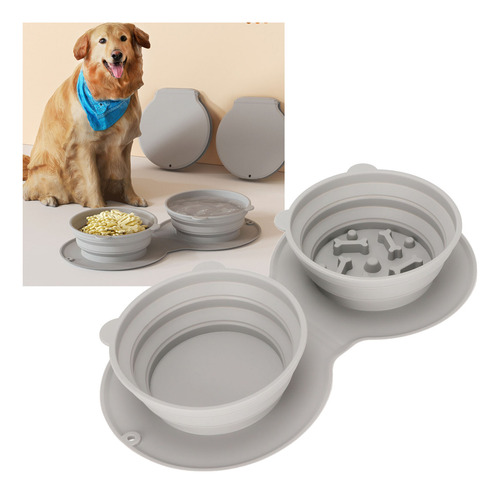 Cuenco Plegable De Silicona Para Mascotas, Plegable, Engrosa