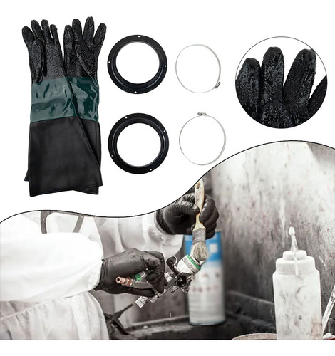 Guantes Para Limpieza Con Arena De 23,6 X 11,8 Pulgadas, 2 P