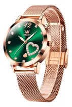 Comprar Reloj Olevs T-classic Oro Rosa Con Malla De Acero Inoxidable Oro Rosado Oro Rosa Verde