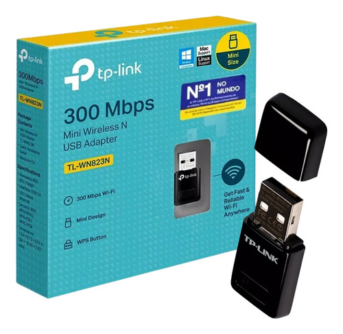 Mini Adaptador Usb Wi-fi Tp-link Tl-wn823n 300 Mbps - C/nfe