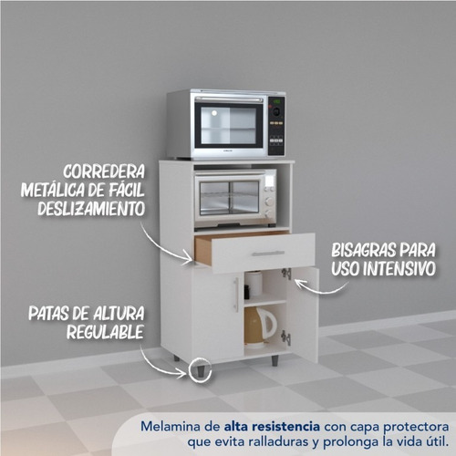 Imagen 5 de 10 de Rack Organizador Para Microondas Y Grill G11 Centro Estant