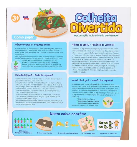 Jogo Da Memória Colheita Divertida 4098 - Paki Toys | MercadoLivre