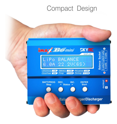 Conexión Rc Para Cargar El Cargador Mini Imax B6 Skyrc Rc/