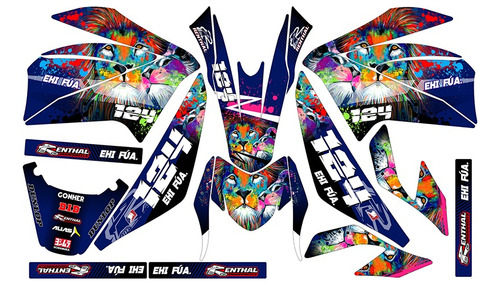 Stickers Para Crossmax200 Leon Colores