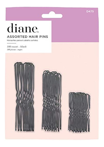 Diane Hair Pins Assorted Size, Black, 100 / Card