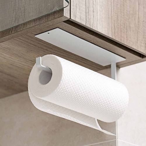 Imagen 3 de 5 de Soporte Porta Rollo Cocina Gancho Adhesivo De Pared Rxl