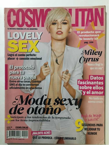 Revista Cosmopolitan # 199 Marzo 2013 Miley Cyrus