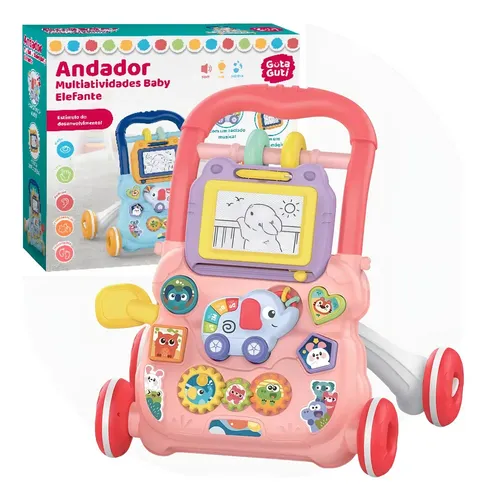 Andador Didático De Empurrar DM Toys Infantil Multi Atividades Be...