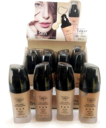 Maquillaje Base Liquida Foundation Matte Tejar X 12 Unidades