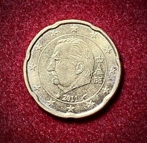 Moneda 20 Centavos Euro Belgica 2011 Km 299 Oro Nórdico (Usado)