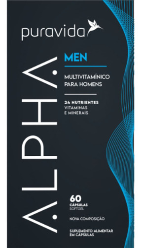 Alpha Men Multivitamínico Puravida 60 Cápsulas Sem Sabor Sem Sabor