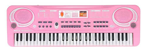 Teclado Eletrônico Música Digital Rosa Elétrico Instrumento 127/220v