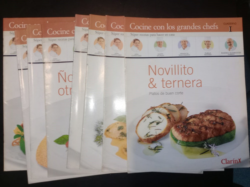 Lote 8 Ejemplares Cocine Con Los Grandes Chefs Clarín