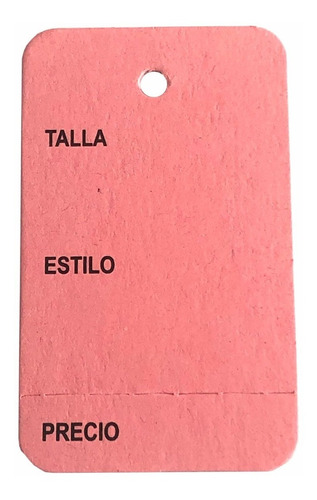 100 Etiquetas Perforadas Para Ropa Con Precio Talla Estilo