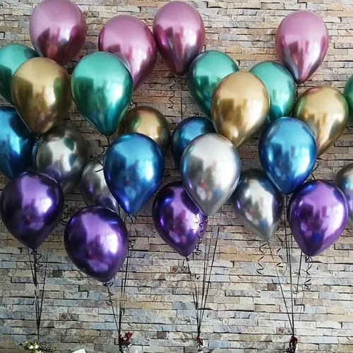 Globos Metalizado De Latex R12 Paquete