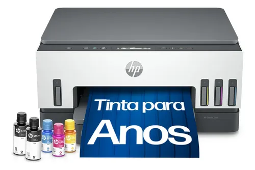 Impressora Multifuncional HP Smart Tank 724 Tanque de Tinta Colorida Wi-Fi Scanner Duplex. Funções: Imprimir, Copiar, Digitalizar. Cor: Branco (2G9Q2A)