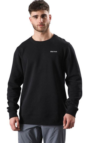 Poleron Hombre Camp Marmot Crew Negro