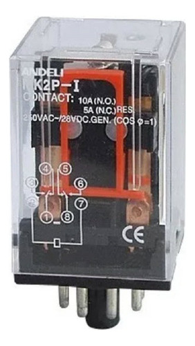 Rele De Control 8 Pines Ac 220v 10 Amp Andeli