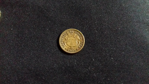 Moneda Costa Rica Diez Céntimos 1922 Escasa Bronce E01 (Usado)