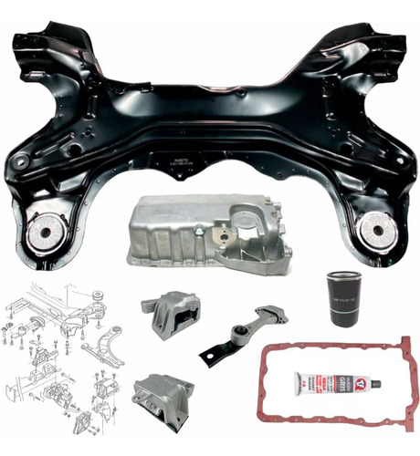 Puente Motor Soportes Junta Y Carter Vw Golf A4 1.8lt 99-05