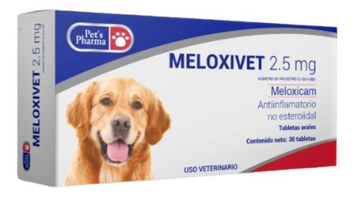 Meloxivet 2.5mg 30 Tabletas Perros Y Gatos Pets Pharma