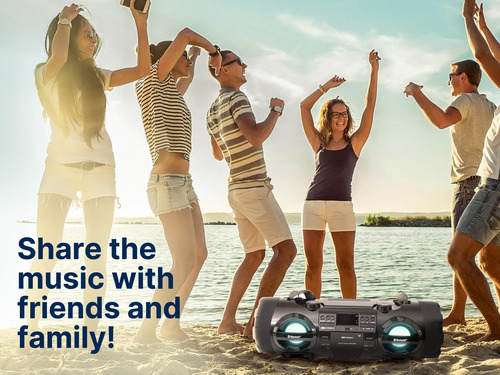 Reproductor De Cd Portátil Bluetooth Sistema Estéreo Boombox