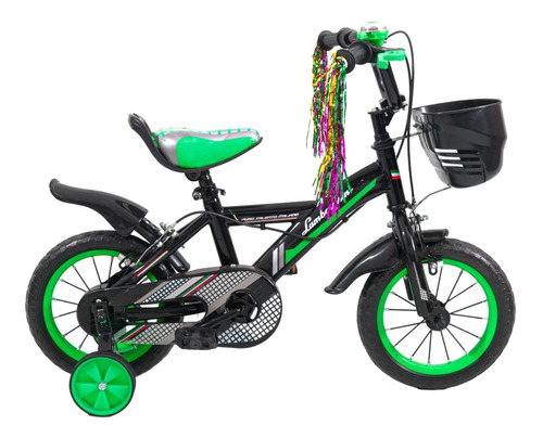 Bicicleta Infantil Rodado 12 Niños Lamborghini Con Timbre