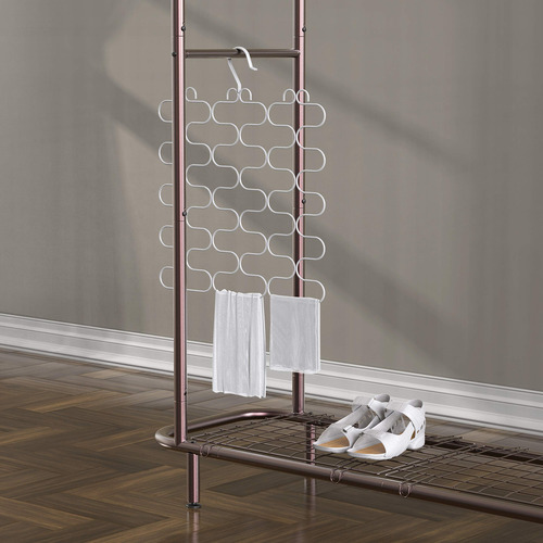 Colgador De Bufanda Para Armario 23 Bucles Color Blanco