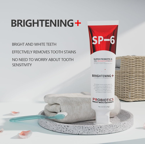 Creme Dental Branqueador Sem Flúor Com 6 Probióticos