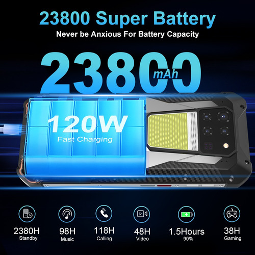Teléfono Robusto Unihertz Tank 3 No Rangefinder 8849 32 Gb 512 Gb 6.79 Pantalla Grande Wi-fi 6 Mtk Dimension 8200 Ip68
