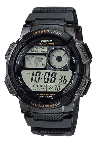 Reloj Casio Ae-1000w 100m W Pila 10 Años Crono Alarma Timer
